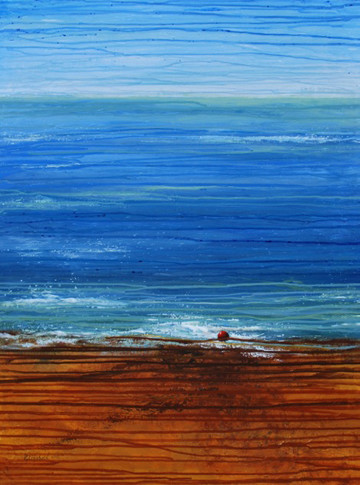 Surfing Beach Ball by Beth Maddox