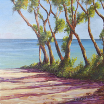 Trees On Beach II by Beth Maddox