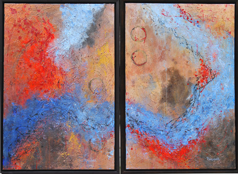 Up and Over Diptych by Beth Maddox